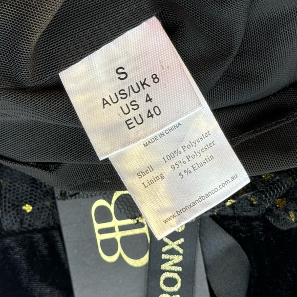 🆕 BRONX & BANCO 🧿 NWT Suns Mesh & Velvet Fit & Flare Mini Dress - Sz S - US 4 - Picture 14 of 16
